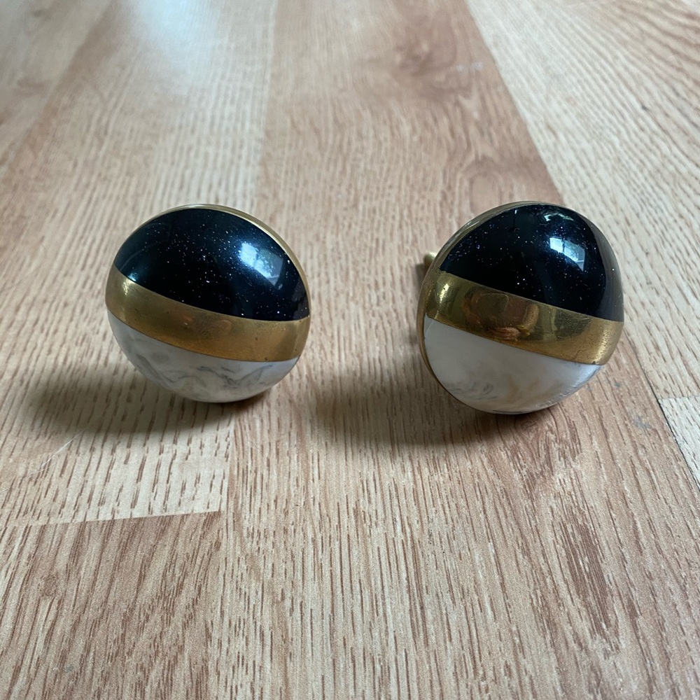 Anthropologie gold marble drawer knobs